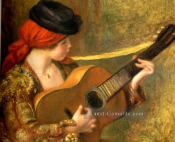  Renoir Malerei - junge spanische Frau mit einer Gitarre Pierre Auguste Renoir